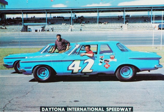 lee and richard petty-plymouth 42-43