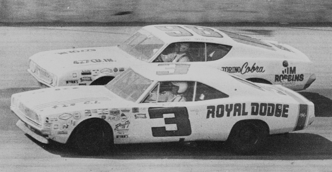 buddy baker 3 and lee roy yarbrough 98 at daytona 500 1969
