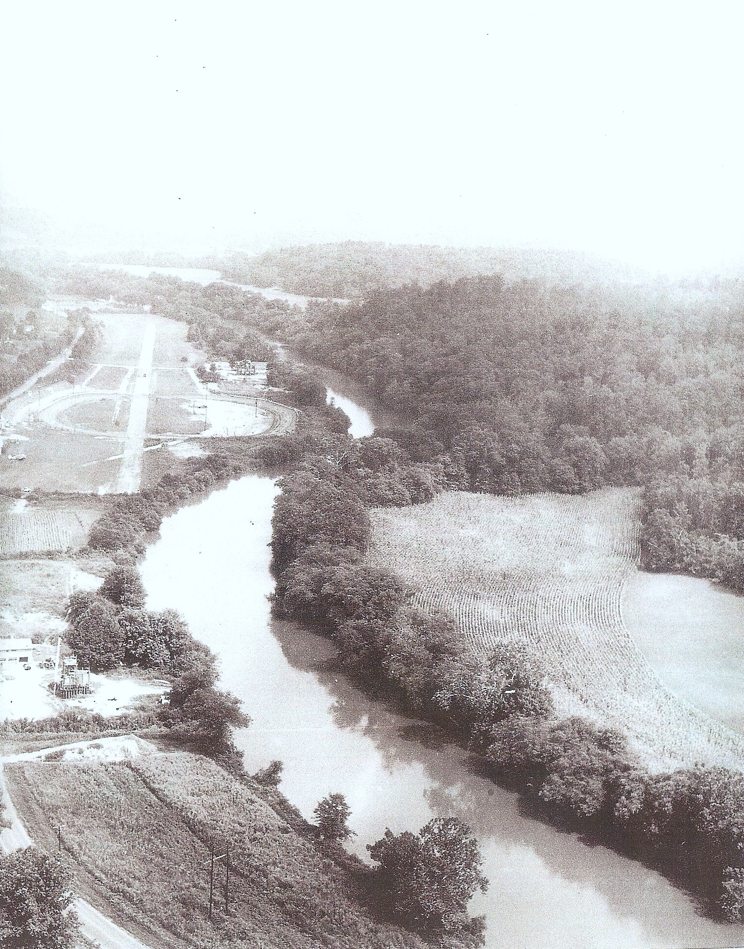 Aerial view of the Asheville Speedway