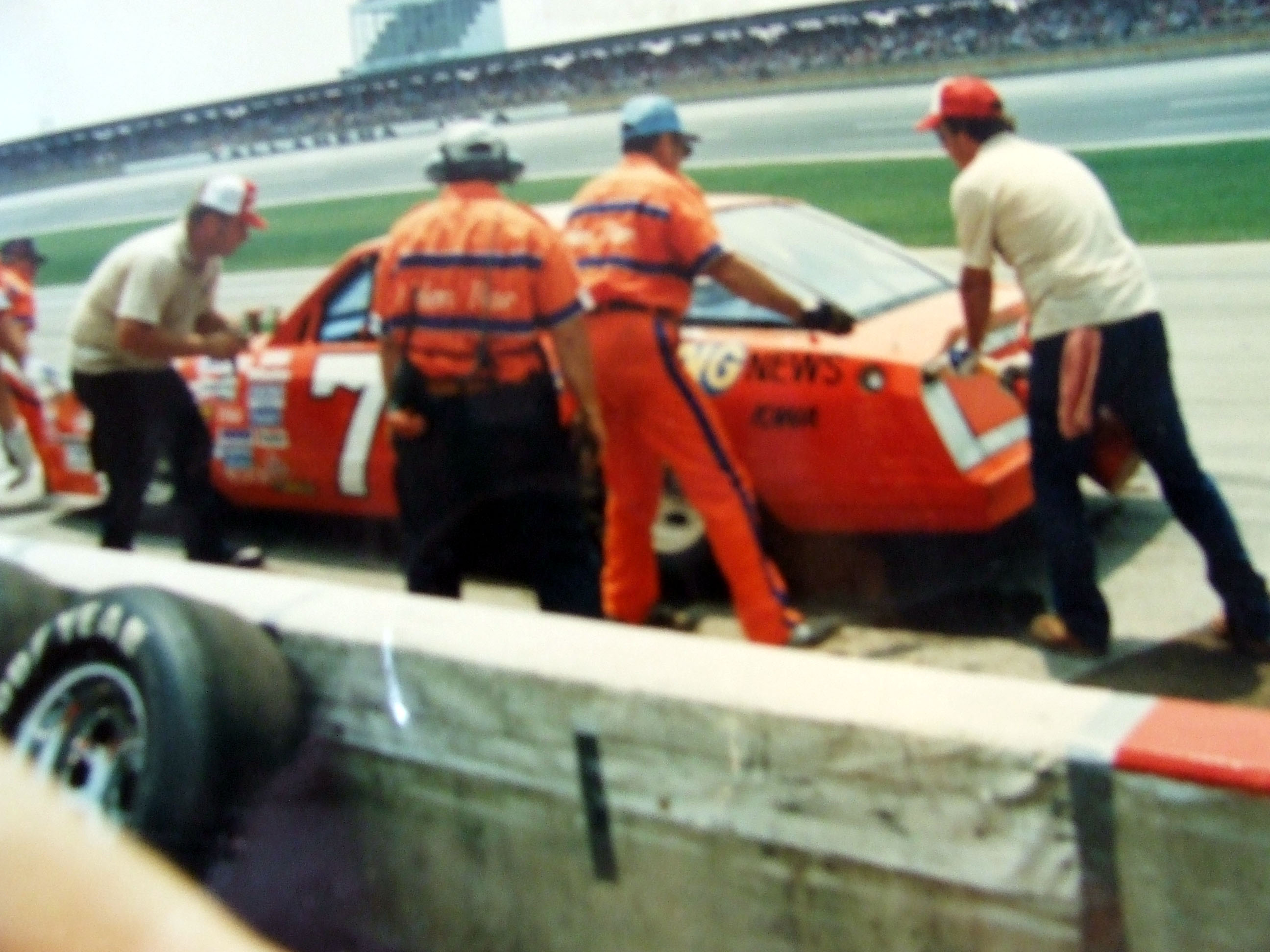 Dave Marcis pit stop at Talledaga. 7/27/86