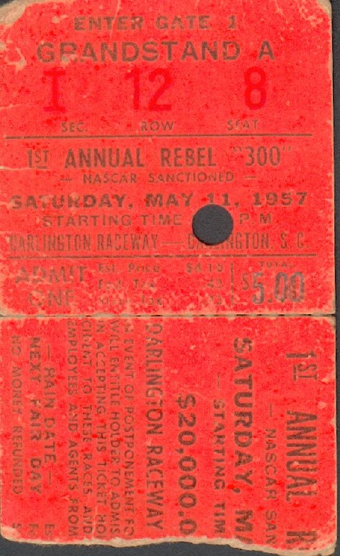 Darlington Raceway Rebel 300 1957