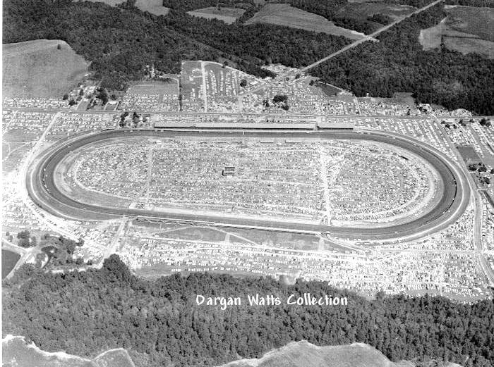 Darlington Raceway before it was filpped