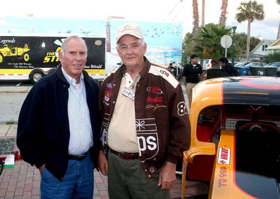 Hall-of-Famer David Pearson discusses the modified racer with its owner Bill McPeek, who…
