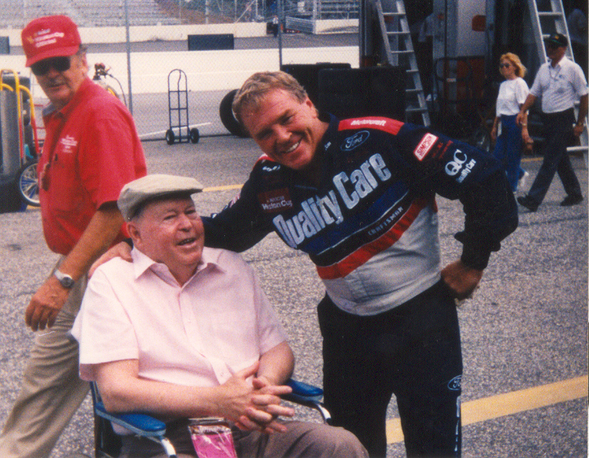 MARION COX AND DICK TRICKLE AT DARLINGTON IN 1995