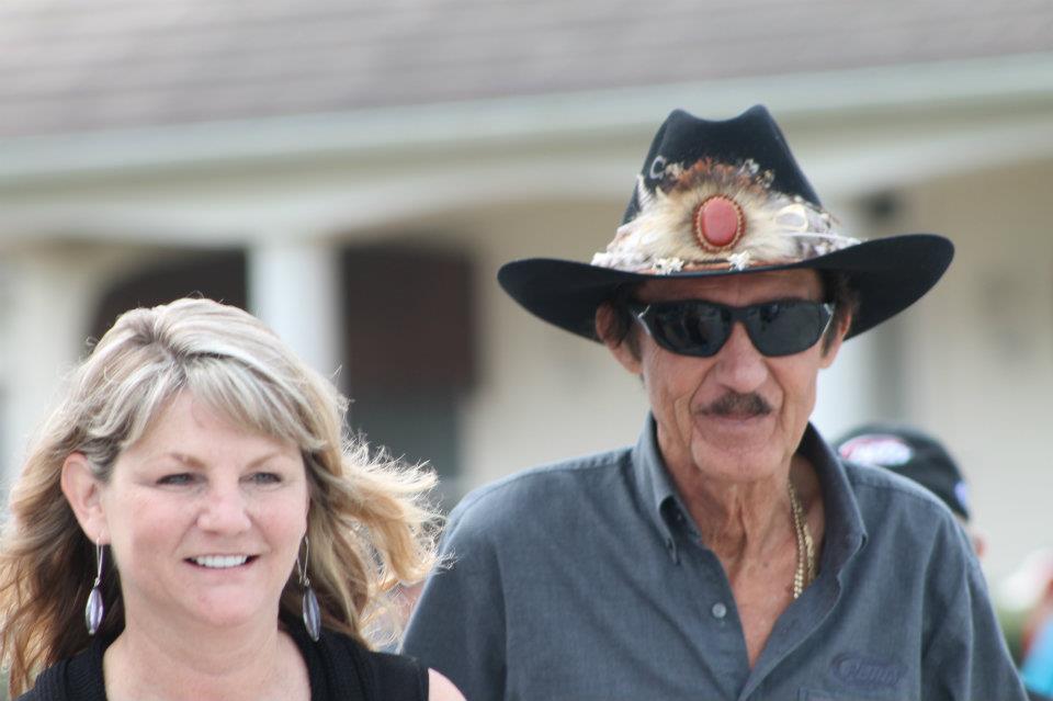 Richard Petty at the North Turn SIgn