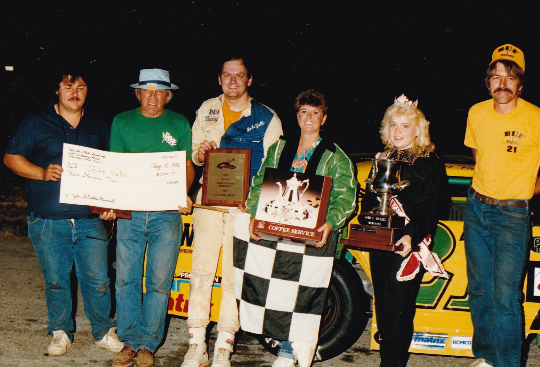 Feature Win (#108), John Nuckles Memorial 100 Lap, Columbus Motor Speedway, Aug 3, 1986