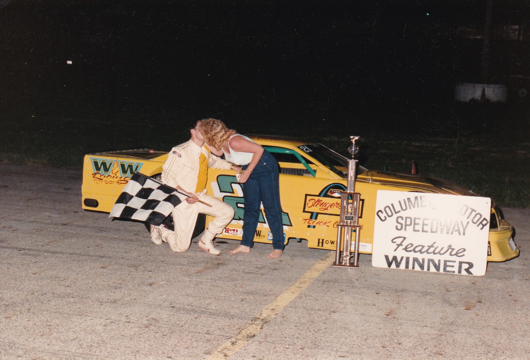 Victory Lane, Columbus Motor Speedway, Jul 5, 1987