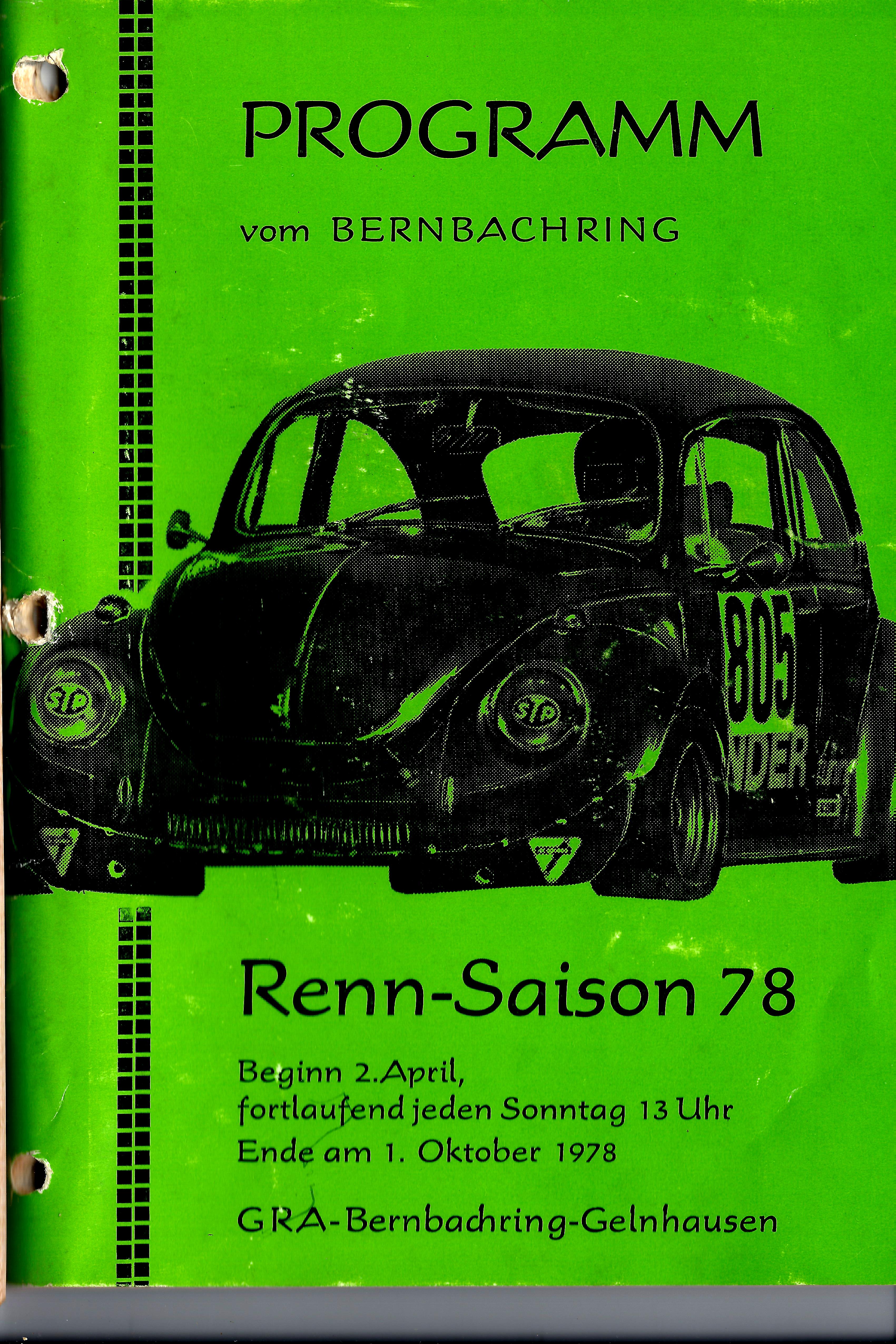 Bernbachring Racing program 1978