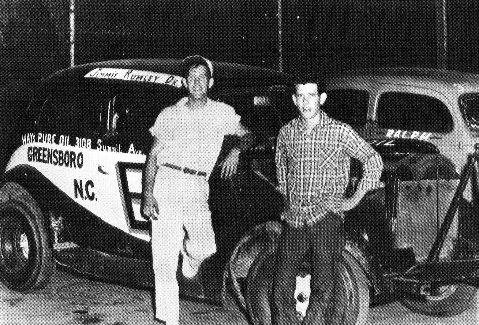 Brothers Jimmy and Buck Rumley at Bowman Gray Stadium. Photo from the Rumley Family…