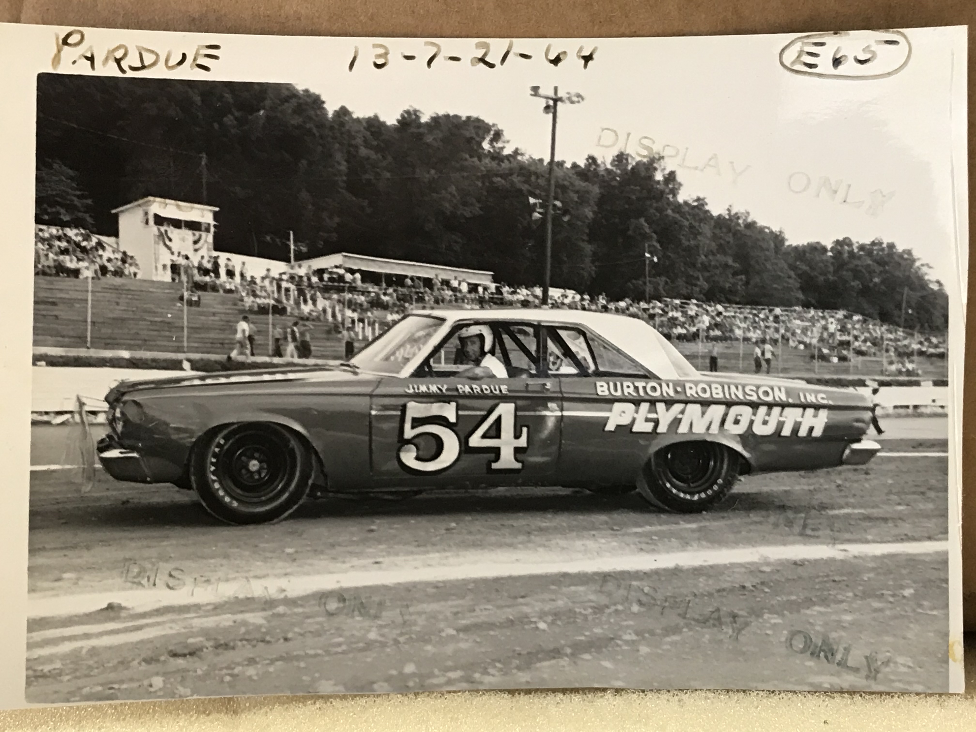 Jimmy Pardue Lincoln Speedway July 21, 1964
