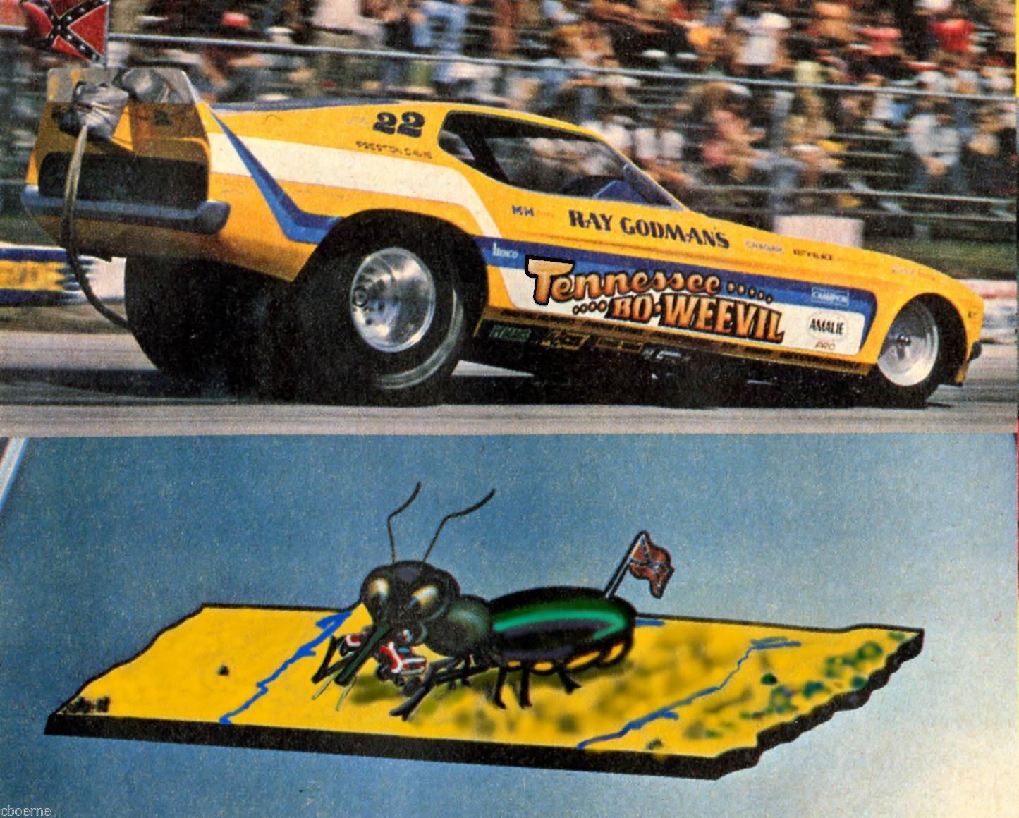 tennesee bo weevill 1973 mustang funny car