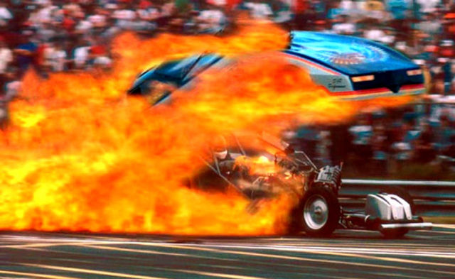 funny car fire unknown driver?