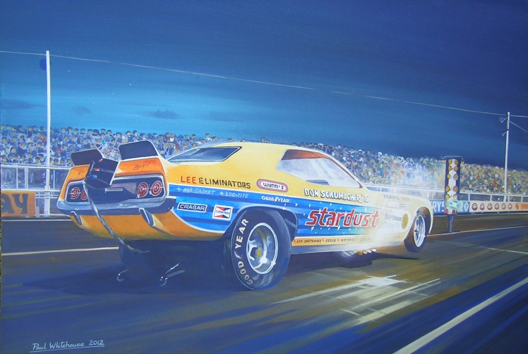 shoe stardust funny car at santa pod art