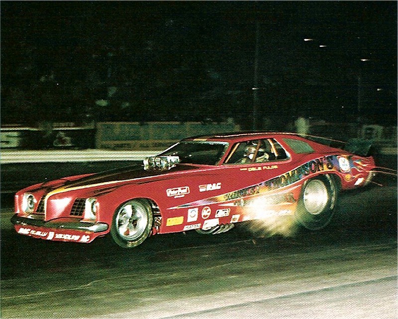 mickey thompson dale pulde 1974 grand am funny car nighttime