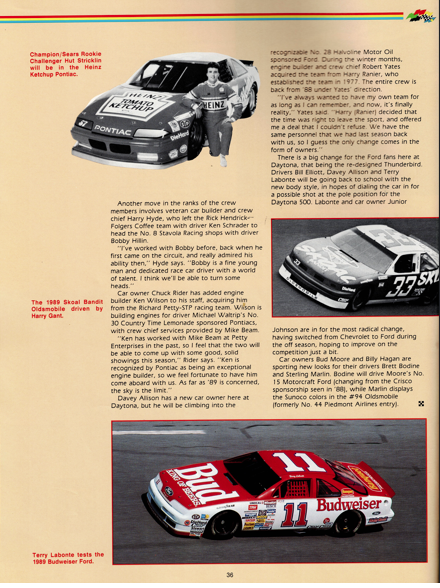 program nascar winston cup vintage