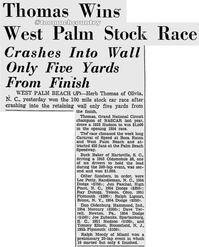 1954 Palm Beach Speedway