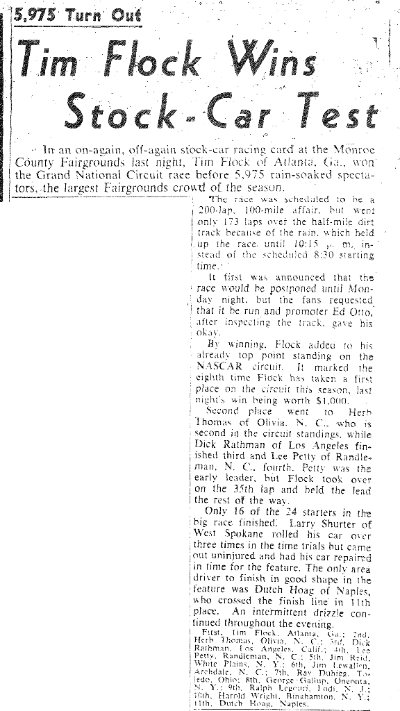 1952 Rochester Tim Flock