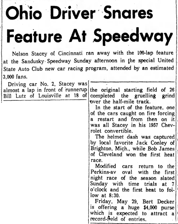 May 17, 1959 – Sandusky Speedway