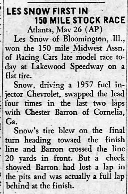 May 26, 1957 Lakewood Speedway