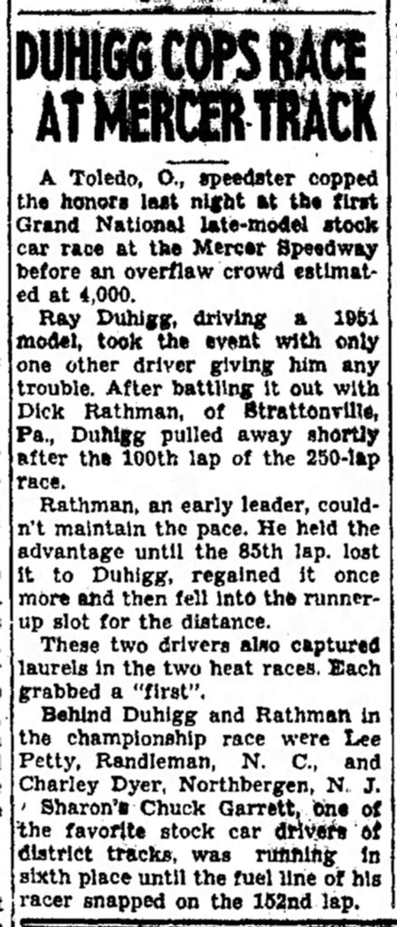 May 20, 1953 Mercer Speedway
