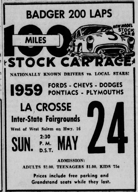 May 24, 1959 Badger 200