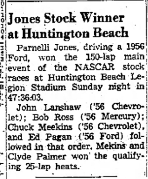 June 17, 1956 Huntington Beach Legion Stadium
