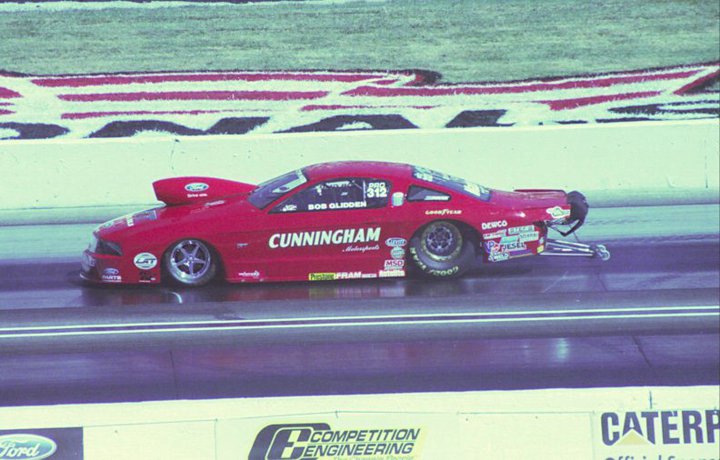 BOB GLIDDEN DRIVING CUMMINGHAMS CAR