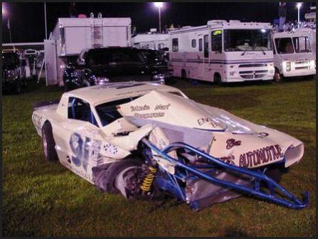 this is what was left,I am very thankful for a real safe race car