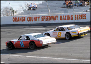 Racing our 1969 Nova at Orange County Speedway in spring of 2009