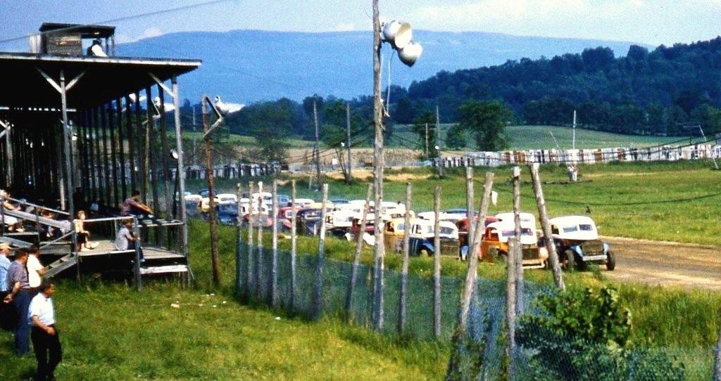 Stateline Speedway North Bennington Vt. 1957 Don Rounds inside pole positon
