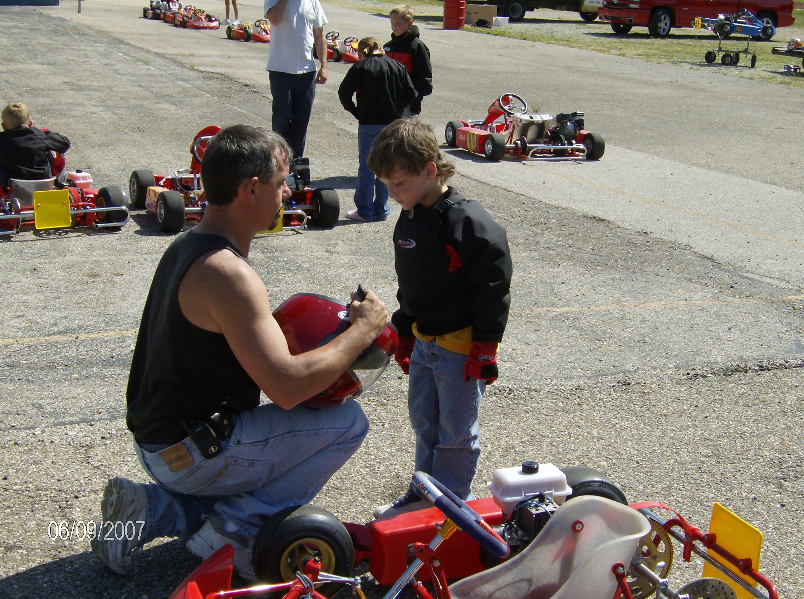 dad helping me get ready