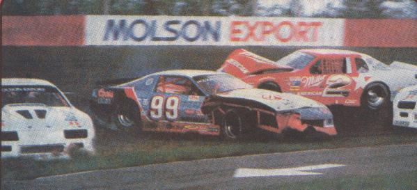 Mark Martin #2 and Dick Trickle tangle at Cayuga