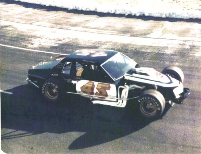 Harry Gant in the Mason #45 Monza Towne Coupe
