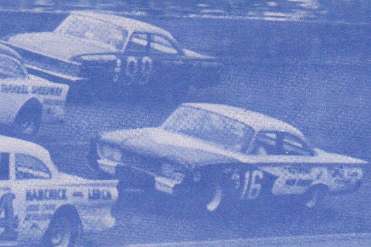 TS04A3 #99 FIREBALL ROBERTS 1961 FORD, #16 JOHNNY GOUVELA FORD, 1964 200 Mile Modified-Sportsman race at Daytona PHOTO