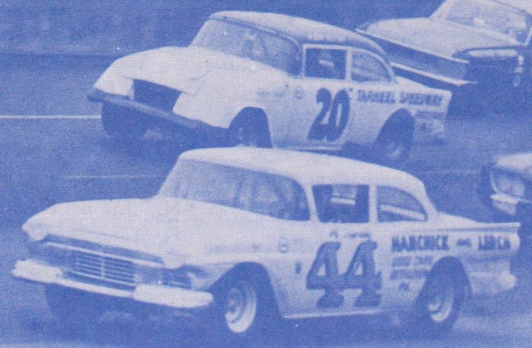 TS04A2 #44 AL TASNADY FORD, #20 KEN RUSH TARHEEL SPEEDWAY SPONSOR CHEVY, 1964 200 Mile Modified-Sportsman race at Daytona. PHOTO