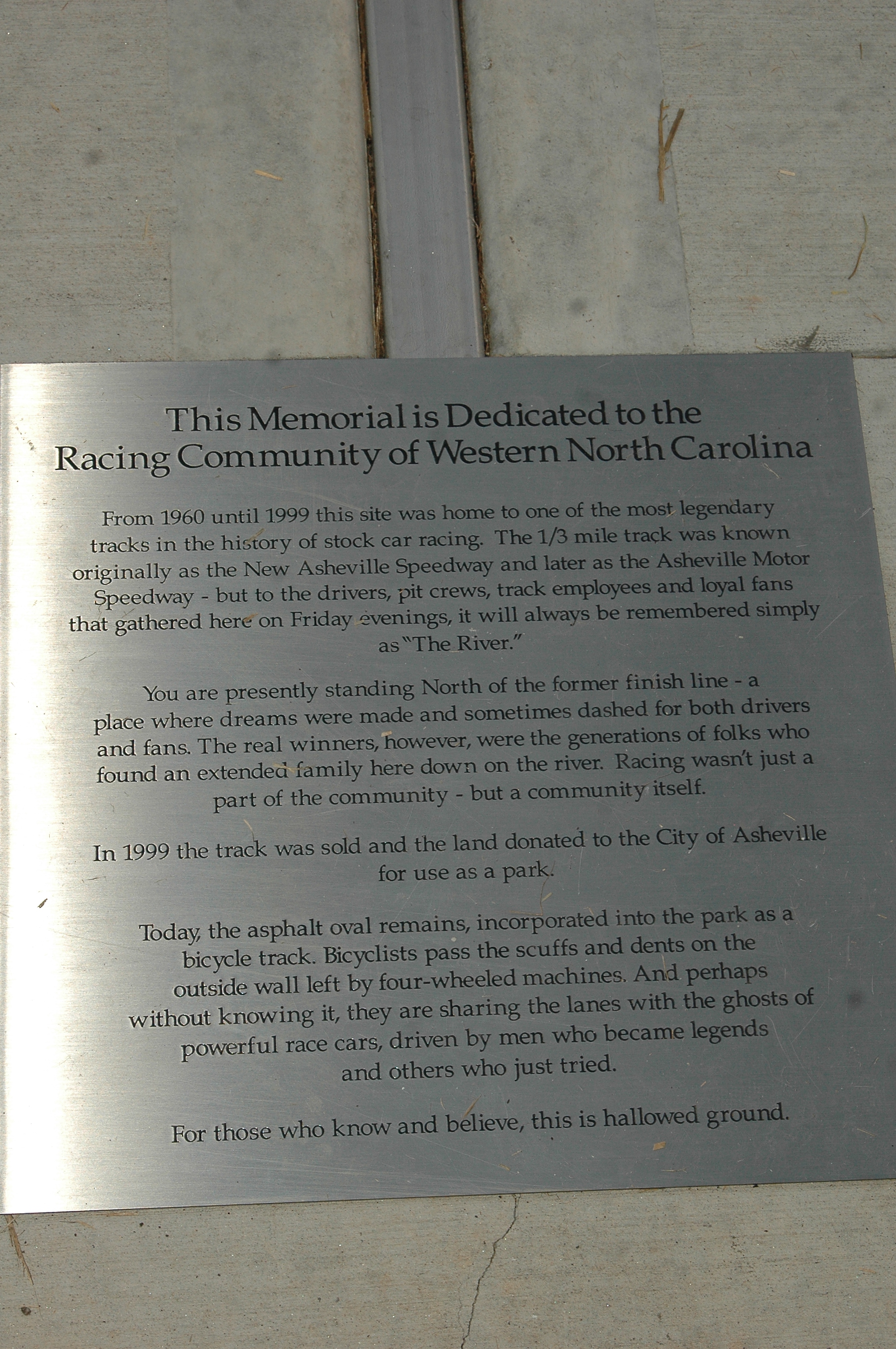 Asheville Speedway Memorial