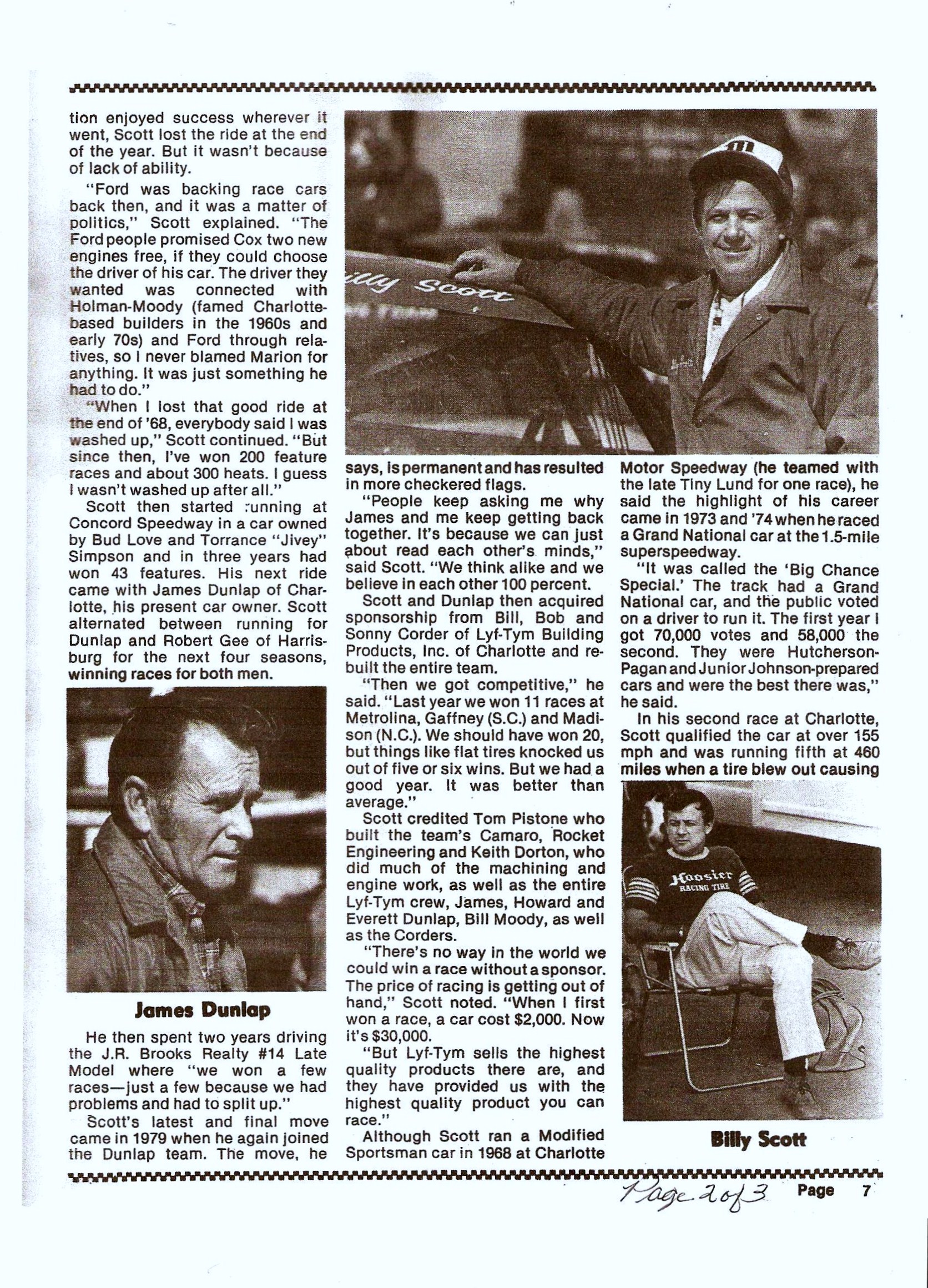 Late Model Champion BILLY SCOTT 1980s’ (Page 2 of 3)