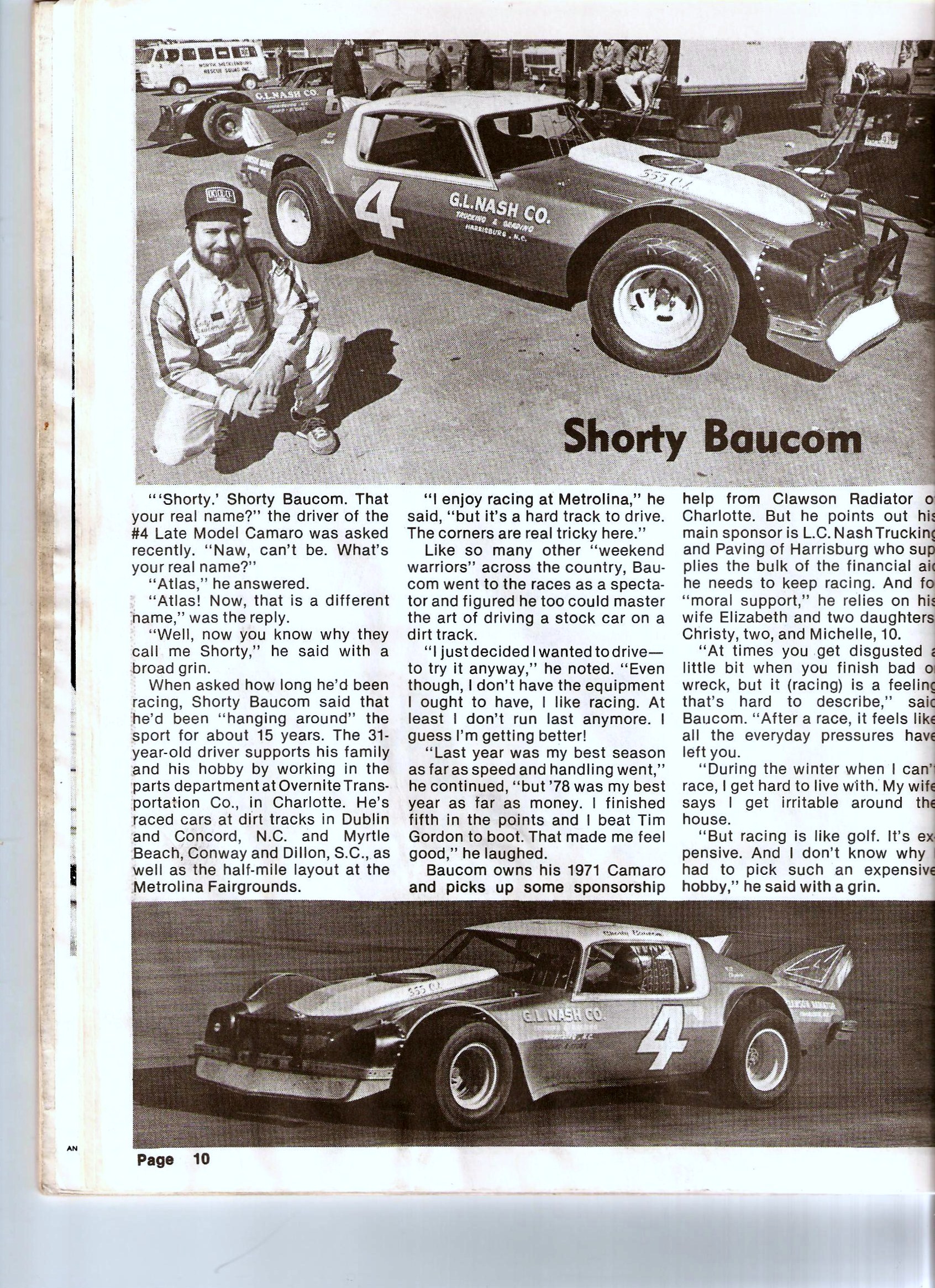 Metrolina Speedway’s Shorty Baucom 1980s’