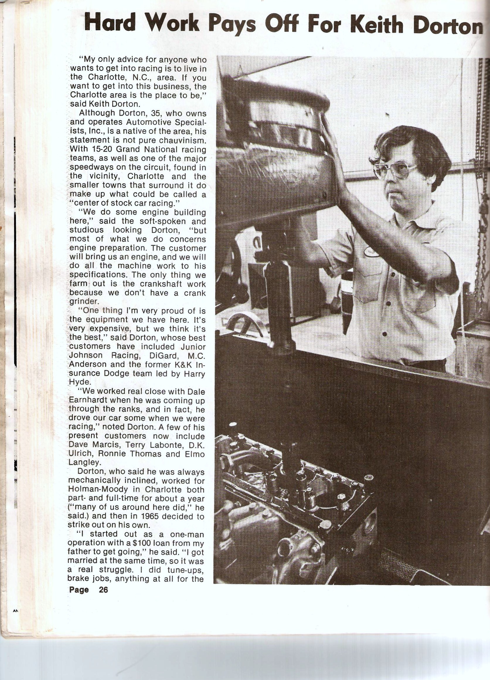 Keith Dorton-One of the Best in Machine Work 1980s’ Page 1 Of 2