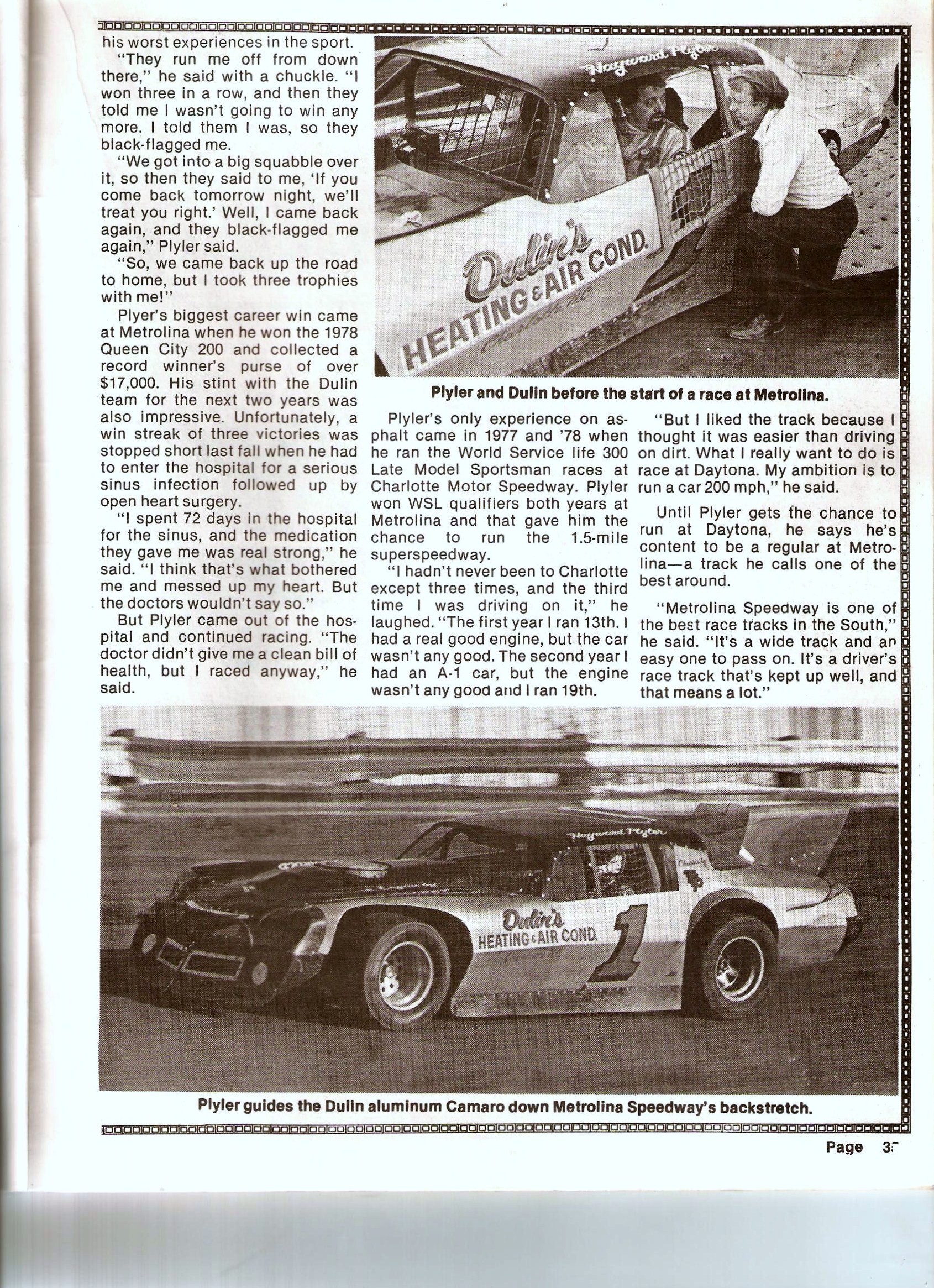 Metrolina Speedway’s Heyward Plyler 1980s’ Page 2 Of 2