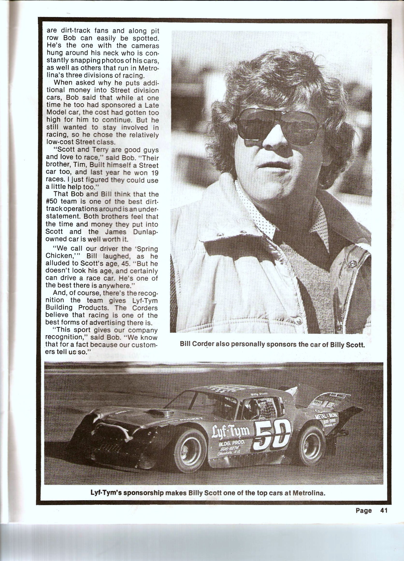 Billy Scott Success Credited to Corder Family 1980s’ Page 2 of 2