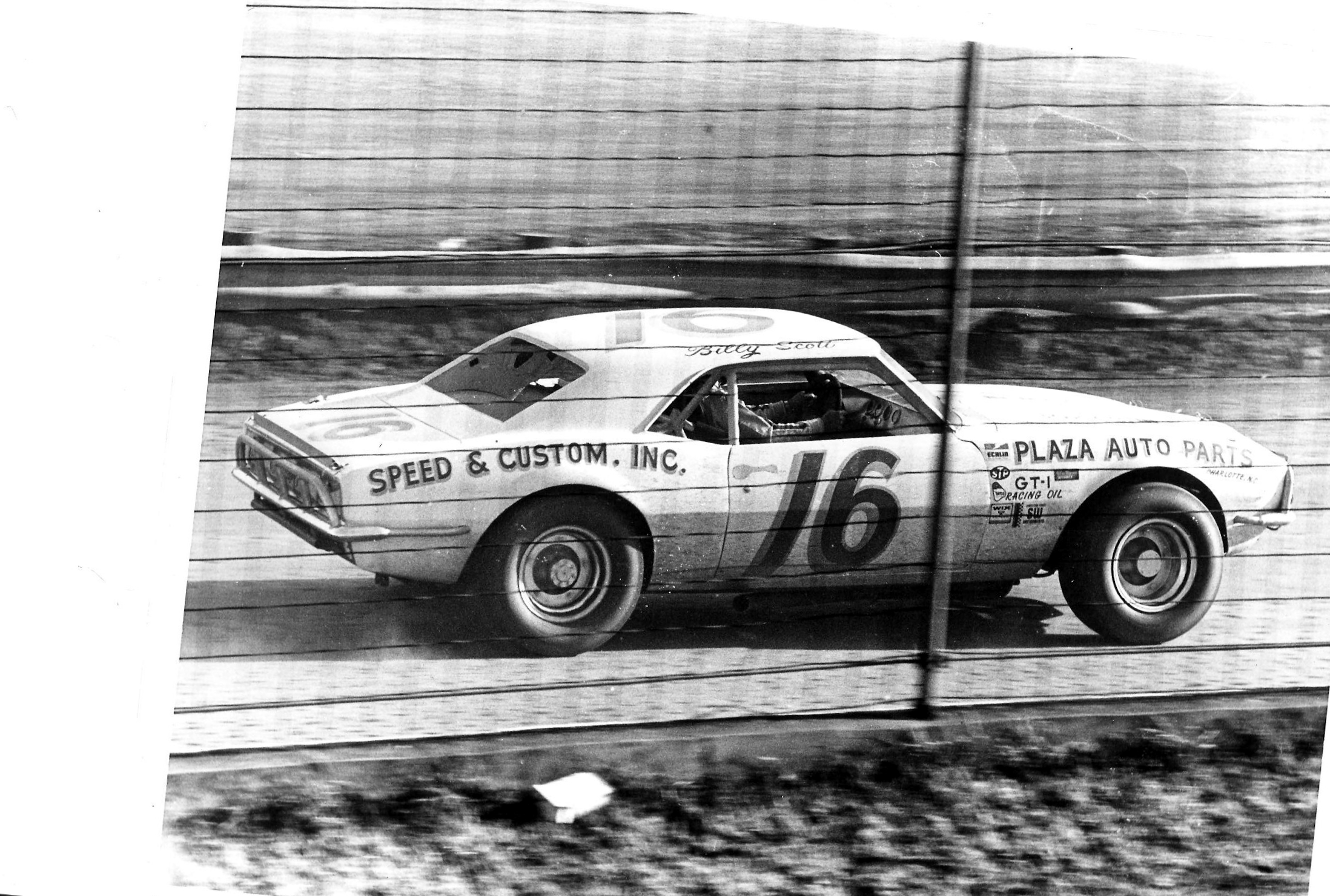 BILLY SCOTT DRIVES THE NEW SIMPSON-LOVE # 16 AT CONCORD SPDWY 1970S’