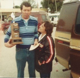 TAKEN RIGHT AFTER SAM WON THE POLE POSITION IN DAYTONA 2-19-1983