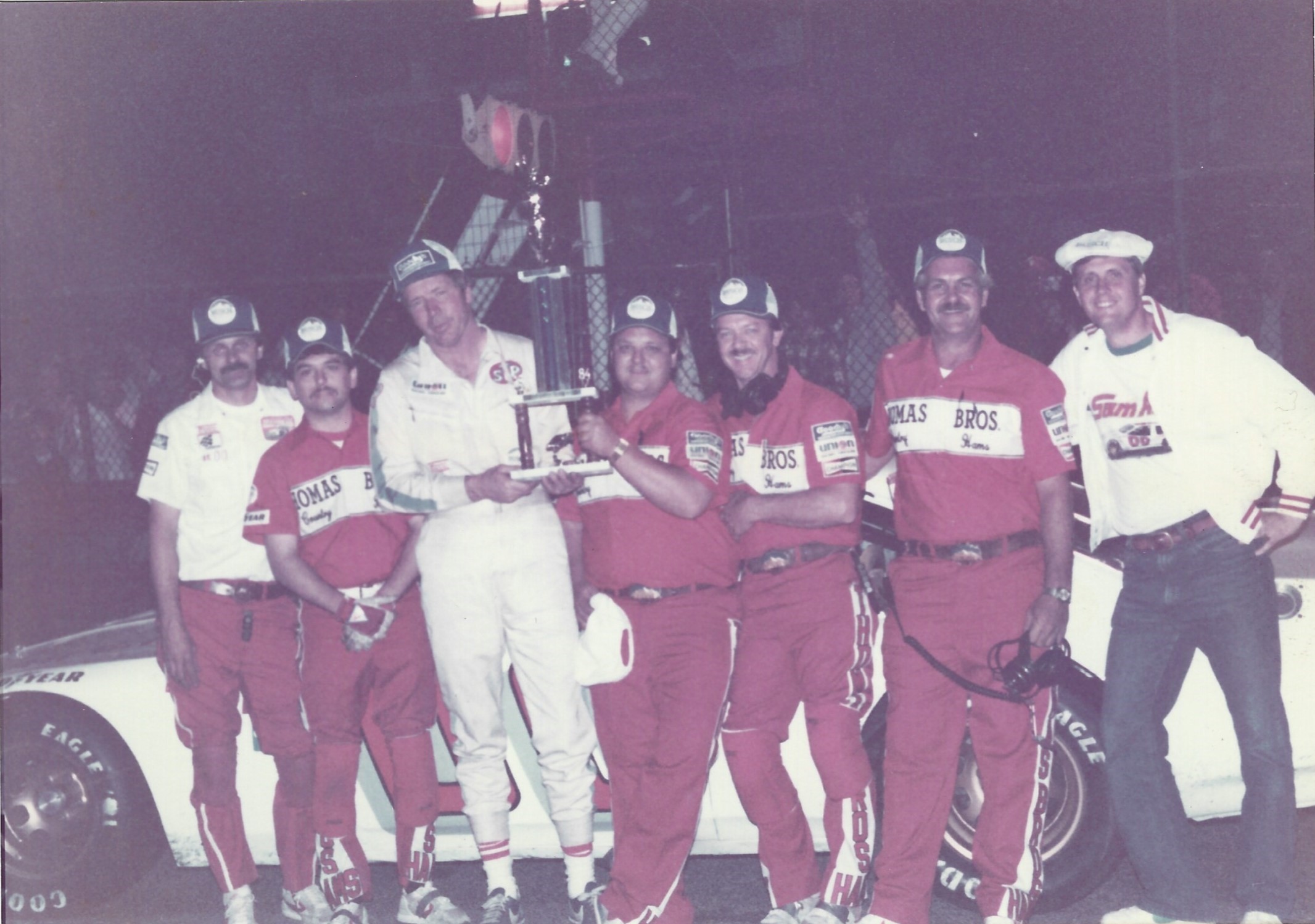 SAM AND HIS PIT CREW…A WIN IN THE OO CAR