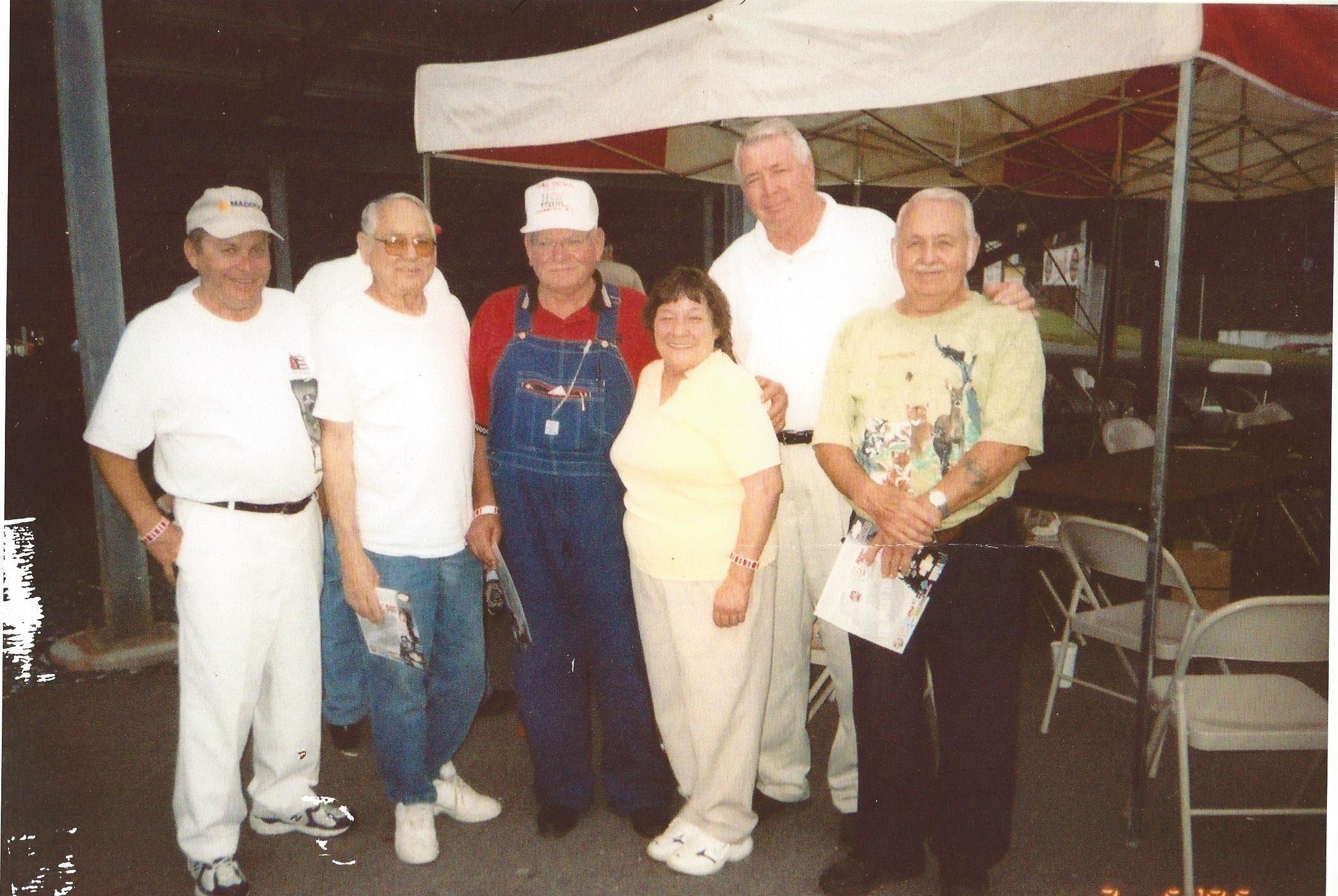 7-6-2005 SAM ARD DAY AT CARAWAY RACETRACK…(l_r)TRACK WORKER, HOMER THOMAS, MONK TATE…