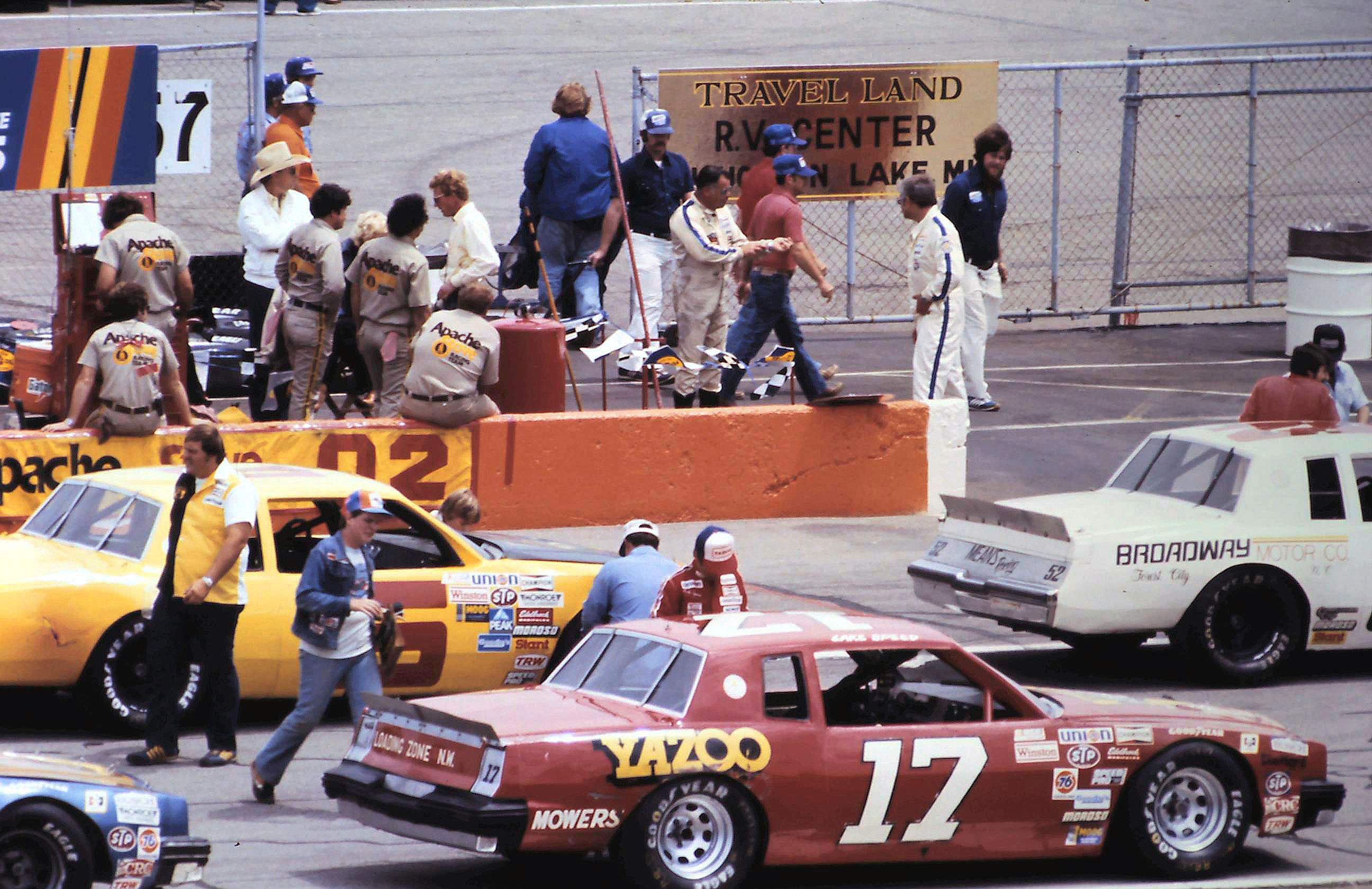 #52 Jimmy Means #6 D.K. Ulrich #17 Lake Speed 1982 Gabriel 400 @ Michigan