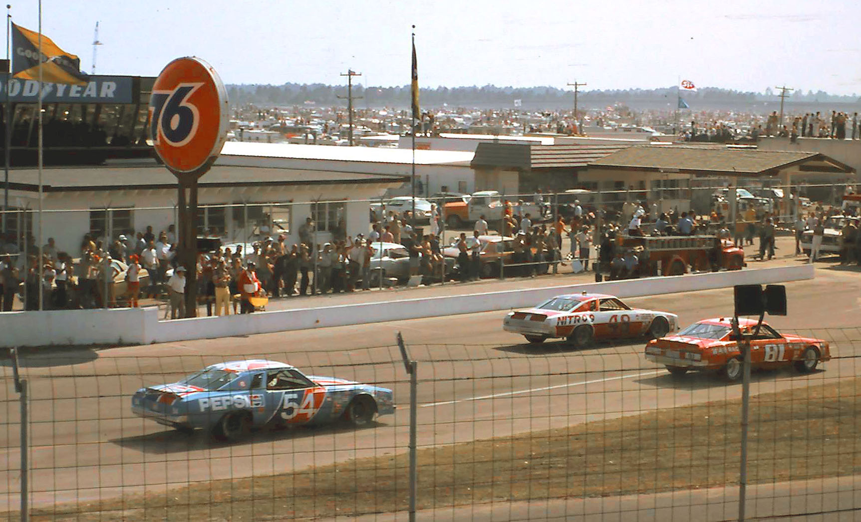 #81 Terry Ryan #48 James Hylton #54 Lennie Pond 1976 Daytona 500