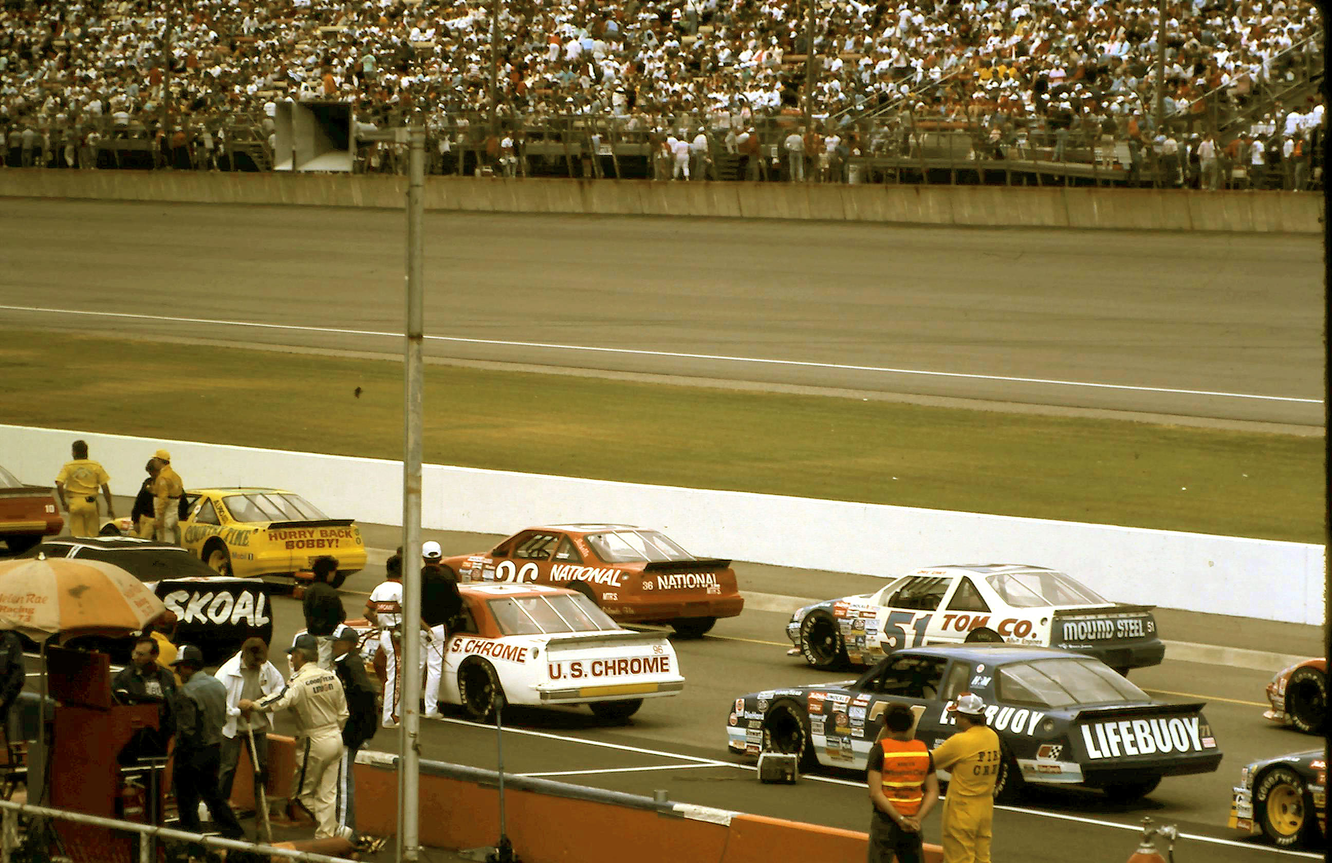 #36 H.B. Bailey #51 David Simco #96 Dana Patten #71 Dave Marcis 1988 Miller High Life 400 @ Michigan
