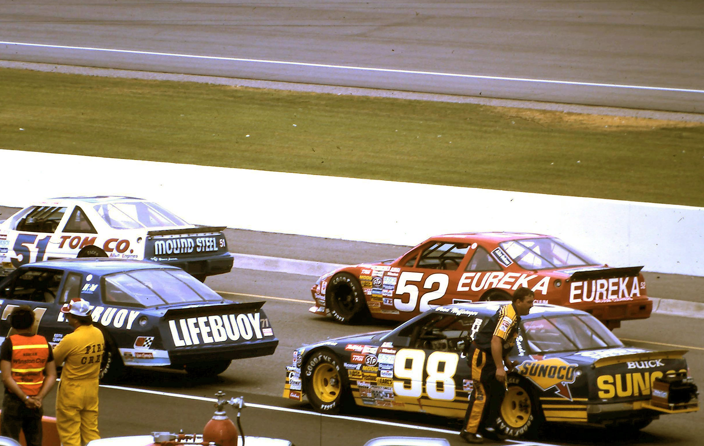 #51 David Simco #71 Dave Marcis #52 Jimmy Means #98 Brad Noffsinger 1988 Miller High Life 400 @ Michigan