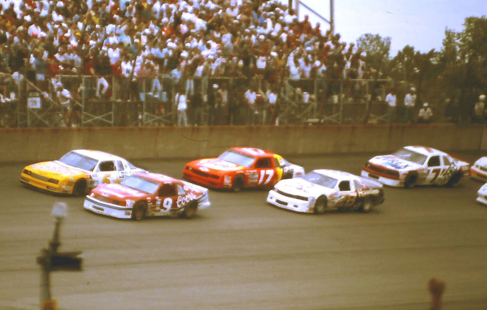 #9 Bill Elliott #5 Geoff Bodine #28 Davey Allison #17 Darrell Waltrip #7 Alan Kulwicki 1988 Miller High Life 400 @ Michigan